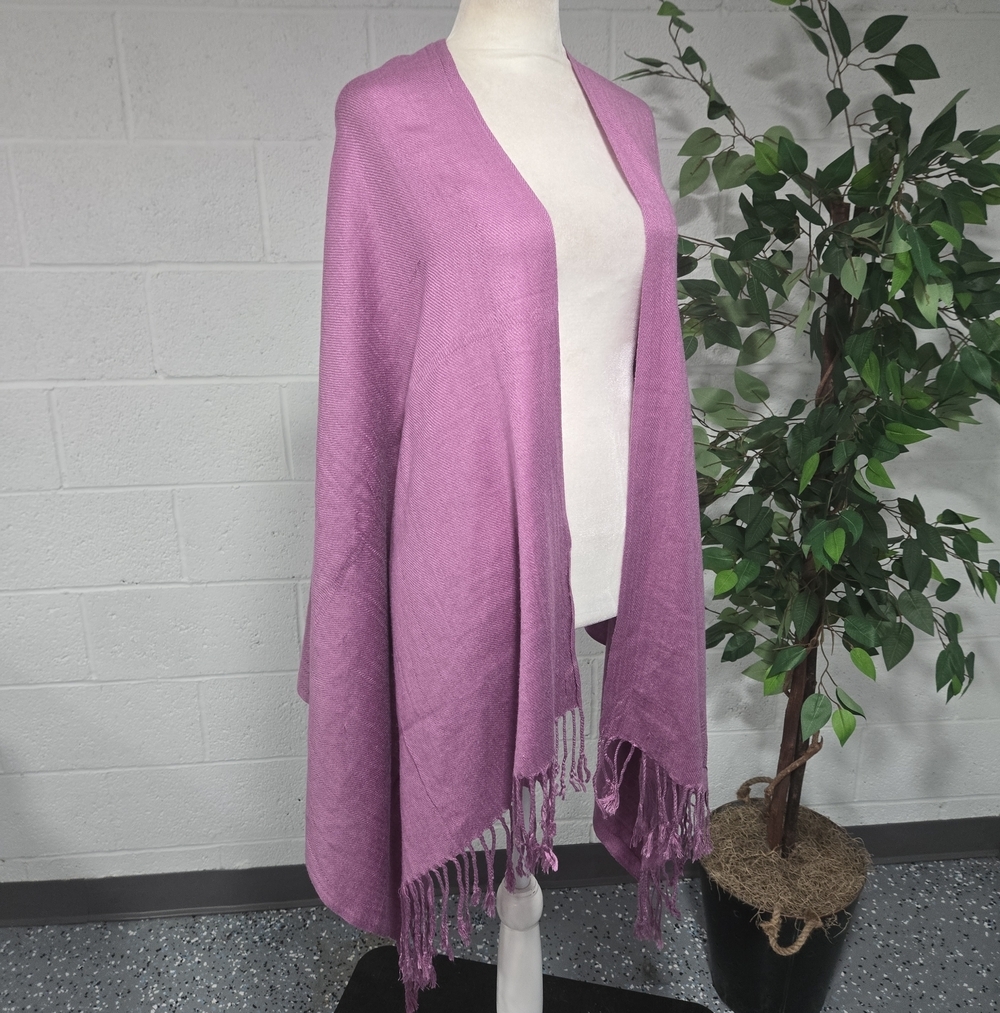 Pashmina Oversized Purple Fringe Scarf Wrap Stevie Nicks Fairycore Whimsical